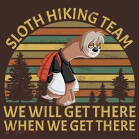Sloth Hiking Team We Will Get There When We Get There Coaster thumb 2