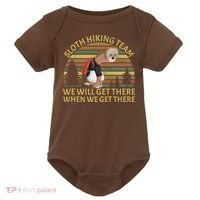 Sloth Hiking Team We Will Get There When We Get There Baby Bodysuit thumb 0