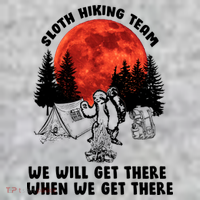 Sloth Hiking Team Will Get We There Funny Camping The Baniff Cuffed Pom Beanie thumb 2
