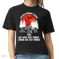 Sloth Hiking Team Will Get We There Funny Camping Comfort Colors Boxy T-Shirt thumb 0