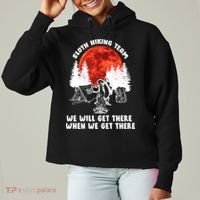 Sloth Hiking Team Will Get We There Funny Camping Ladies Heavyweight Boxy Pullover Hoodie thumb 0