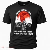 Sloth Hiking Team Will Get We There Funny Camping Cooling Performance Crew T-Shirt thumb 0