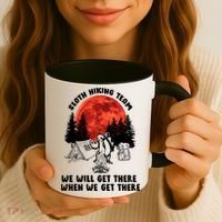 Sloth Hiking Team Will Get We There Funny Camping Coffee Mug thumb 3