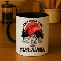 Sloth Hiking Team Will Get We There Funny Camping Coffee Mug thumb 4