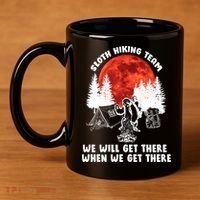 Sloth Hiking Team Will Get We There Funny Camping 11oz C Handle Ceramic Mug thumb 4