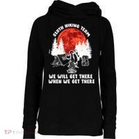 Sloth Hiking Team Will Get We There Funny Camping Womens Funnel Neck Pullover Hood thumb 0