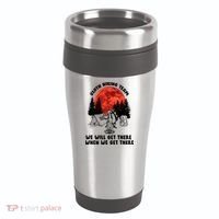 Sloth Hiking Team Will Get We There Funny Camping 16oz Travel Tumbler thumb 0