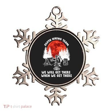 Sloth Hiking Team Will Get We There Funny Camping Ornament