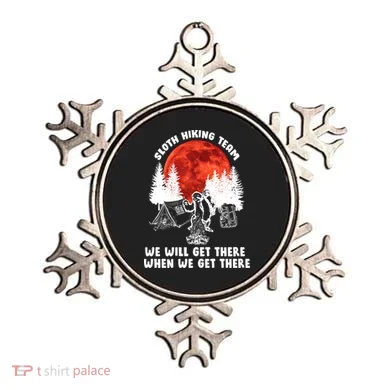 Sloth Hiking Team Will Get We There Funny Camping Ornament