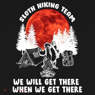 Sloth Hiking Team Will Get We There Funny Camping Ornament