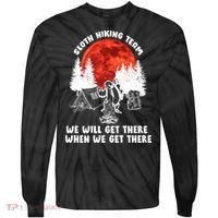 Sloth Hiking Team Will Get We There Funny Camping Tie-Dye Long Sleeve Shirt thumb 0