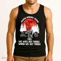 Sloth Hiking Team Will Get We There Funny Camping Tank Top thumb 3