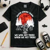 Sloth Hiking Team Will Get We There Funny Camping Kids Tie-Dye T-Shirt thumb 2