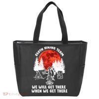 Sloth Hiking Team Will Get We There Funny Camping Tote Bag thumb 0