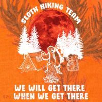 Sloth Hiking Team Will Get We There Funny Camping Kati Licensed 12" Camo Cuffed Beanie thumb 2