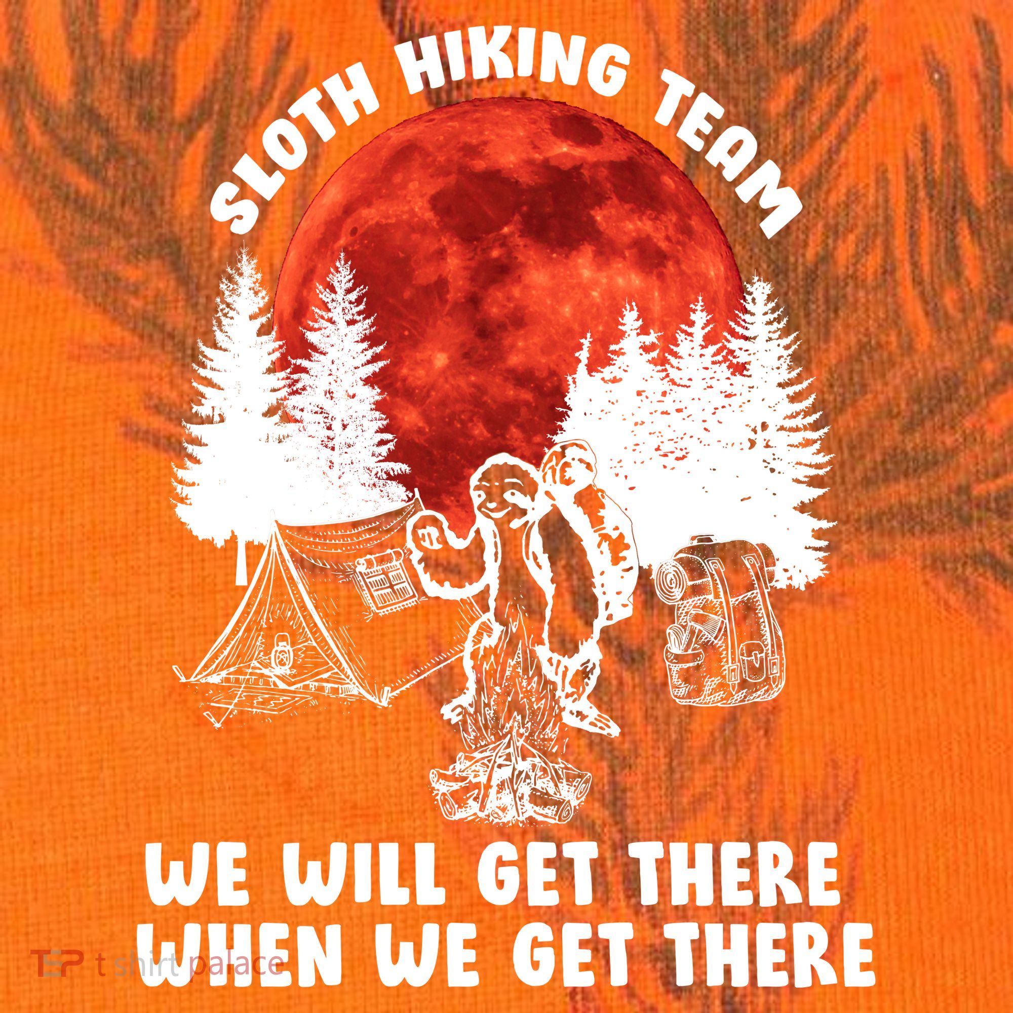 Sloth Hiking Team Will Get We There Funny Camping Kati Licensed 12" Camo Cuffed Beanie
