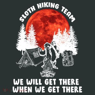 Sloth Hiking Team Will Get We There Funny Camping Infant Baby Jersey Bodysuit