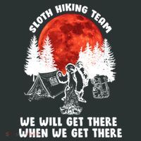 Sloth Hiking Team Will Get We There Funny Camping Infant Baby Jersey Bodysuit thumb 2