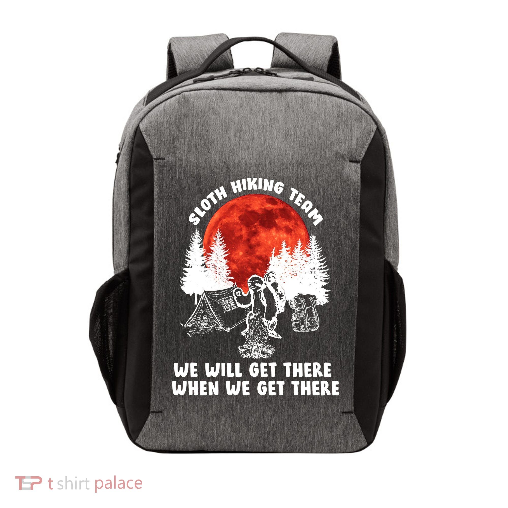 Sloth Hiking Team Will Get We There Funny Camping Vector Backpack