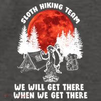Sloth Hiking Team Will Get We There Funny Camping Vector Backpack thumb 2