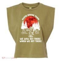 Sloth Hiking Team Will Get We There Funny Camping Garment-Dyed Women's Muscle Tee thumb 0