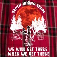 Sloth Hiking Team Will Get We There Funny Camping Men's Flannel Plaid Pajama Pants thumb 2