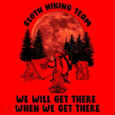 Sloth Hiking Team Will Get We There Funny Camping Santa Hat