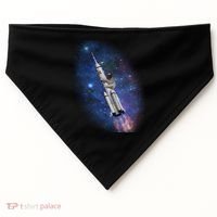 Sloth In Space Rocket ship USA-Made Doggie Bandana thumb 0