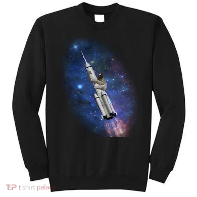 Sloth In Space Rocket ship Sweatshirt