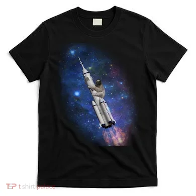 Sloth In Space Rocket ship T-Shirt