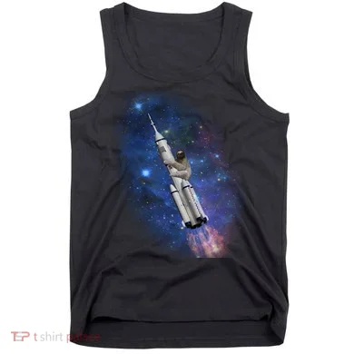 Sloth In Space Rocket ship Tank Top