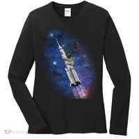Sloth In Space Rocket ship Women's Long Sleeve Shirt thumb 0