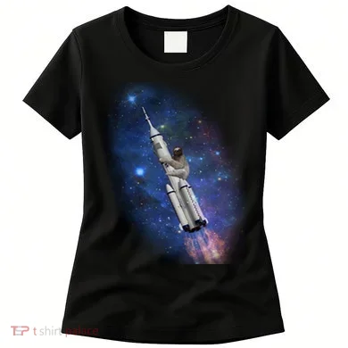 Sloth In Space Rocket ship Women's T-Shirt