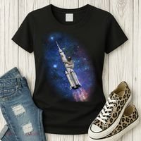 Sloth In Space Rocket ship Women's T-Shirt thumb 3