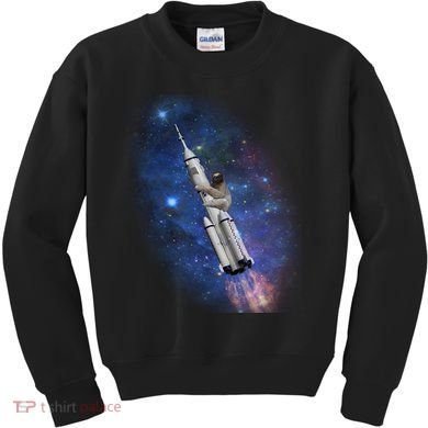 Sloth In Space Rocket ship Kids Sweatshirt