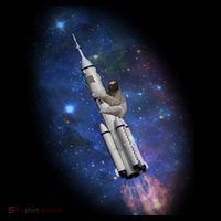Sloth In Space Rocket ship Kids Sweatshirt thumb 2
