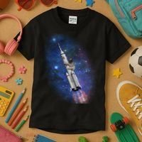 Sloth In Space Rocket ship Kids T-Shirt thumb 3