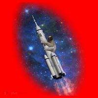 Sloth In Space Rocket ship Santa Hat thumb 1