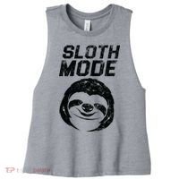 Sloth Mode Women's Racerback Cropped Tank thumb 0
