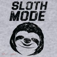 Sloth Mode Women's Racerback Cropped Tank thumb 2
