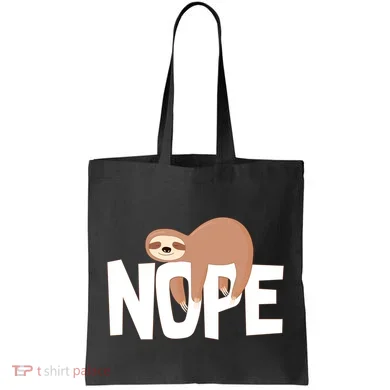 Sloth Nope Tote Bag