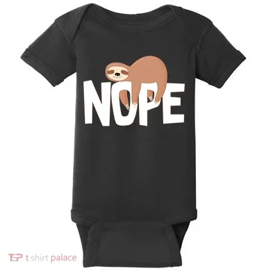 Sloth Nope Baby Bodysuit