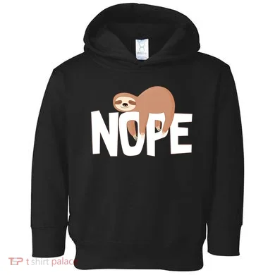 Sloth Nope Toddler Hoodie