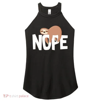 Sloth Nope Women's Perfect Tri Rocker Tank