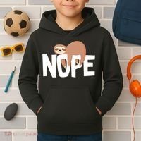 Sloth Nope Kids Hoodie thumb 2