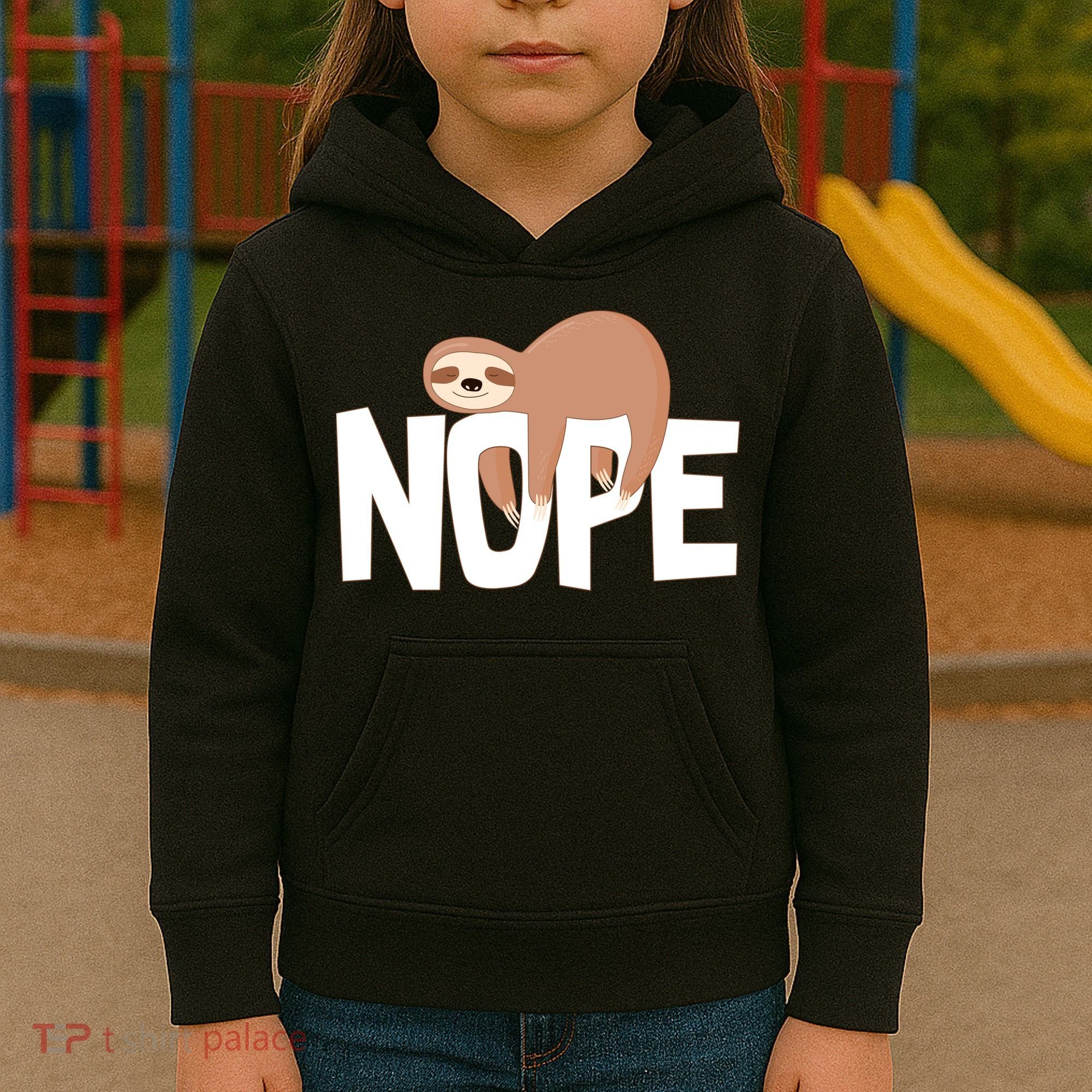 Sloth Nope Kids Hoodie
