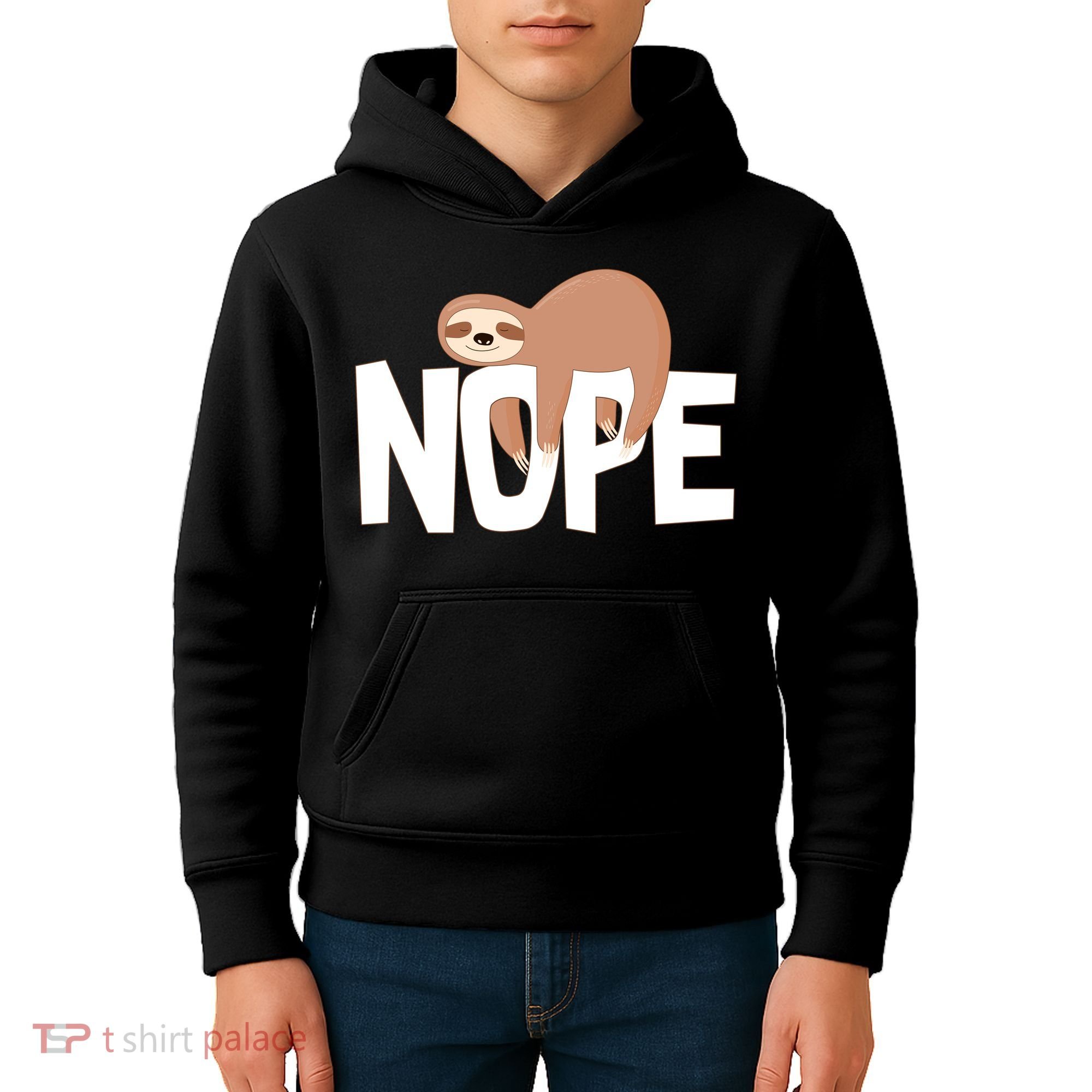 Sloth Nope Kids Hoodie