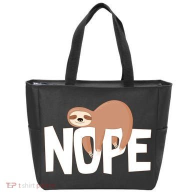 Sloth Nope Tote Bag