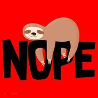 Sloth Nope Santa Hat thumb 1