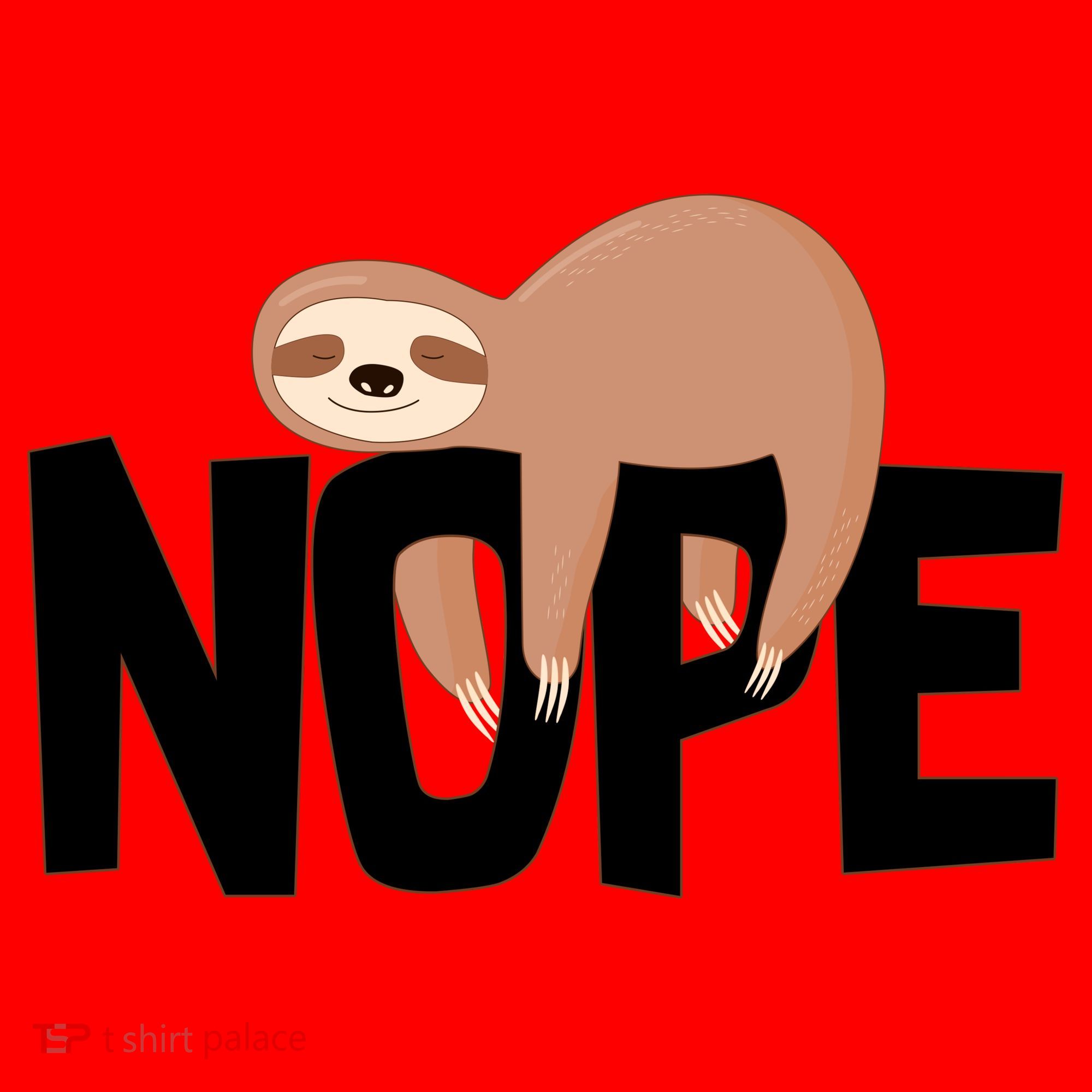 Sloth Nope Santa Hat